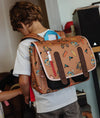 Cartable enfant Mascots Ride Hello Hossy marron avec motifs skate et surf pour enfants 2 à 5 ans