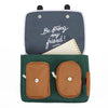 Cartable enfant Hello Hossy Mini Sapin vert et camel