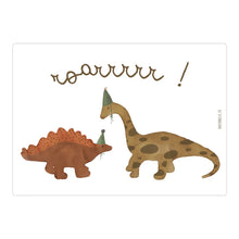  Carte d'anniversaire "Les dinosaures en fête" - Papier Poetic