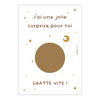Carte à gratter annonce grossesse tata – surprise future tata Papier Poetic