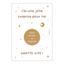  Carte à gratter Notre famille va s’agrandir Papier Poetic