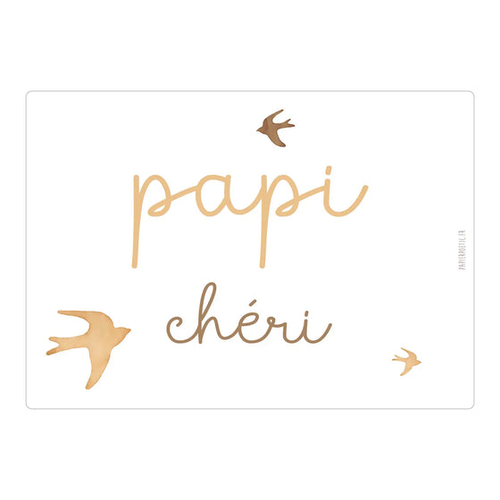 Carte "Papi chéri" - Papier Poetic