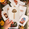 Carte postale Champignon fleuri Papier Poetic