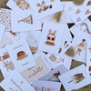 Carte postale cœurs tons beiges et motif léopard déco murale enfant concept store famille Amiens