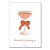 Carte champagne pailletée illustration coupe festive félicitations anniversaire concept store famille Amiens