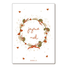  Carte postale Couronne Joyeux Noël Papier Poetic