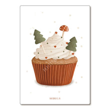  Carte postale Cupcake de Noël Papier Poetic