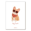 Carte postale Dog Lover chien illustré avec lunettes cœur – Papier Poetic – carte cadeau famille
