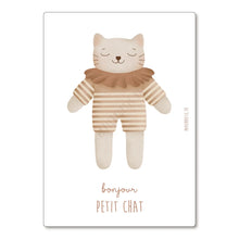  Carte postale illustrée Bonjour Petit Chat Papier Poetic – Ma Biche concept store