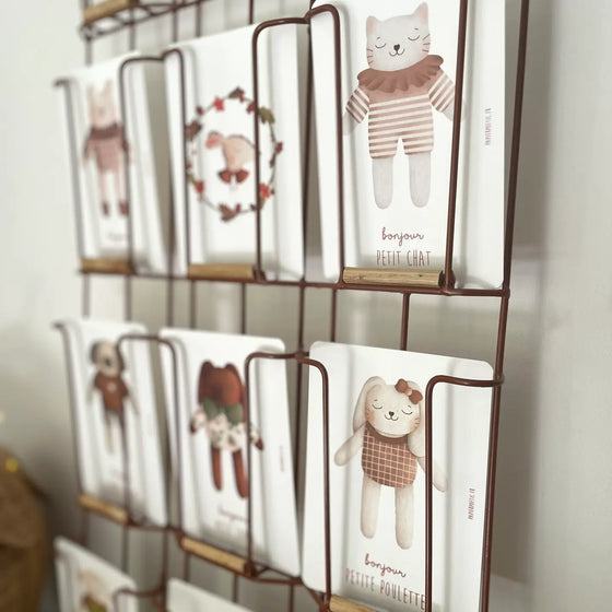 Carte postale illustrée Bonjour Petit Chat Papier Poetic – Ma Biche concept store