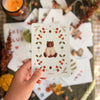 Carte postale ours et fleurs Papier Poetic