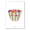 Carte Pop Corn fleurie Papier Poetic avec illustration colorée et fleurs poétiques