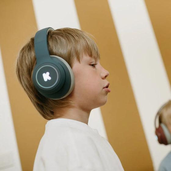 Casque audio Bluetooth enfant bleu Kidywolf avec volume limité