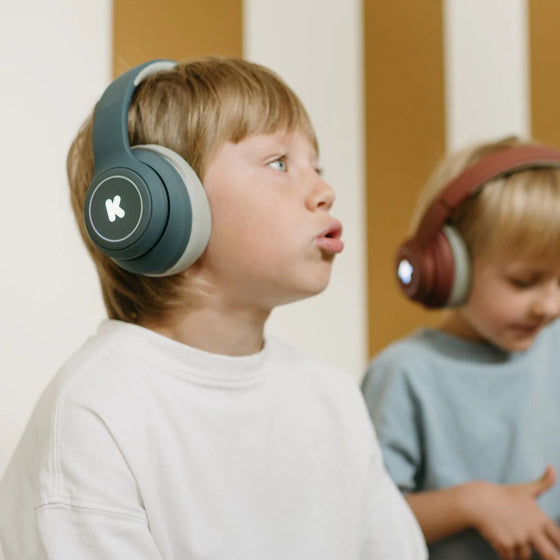 Casque audio Bluetooth enfant bleu Kidywolf avec volume limité