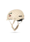 casque velo enfant konges slojd navy dots cerises protection ajustable
