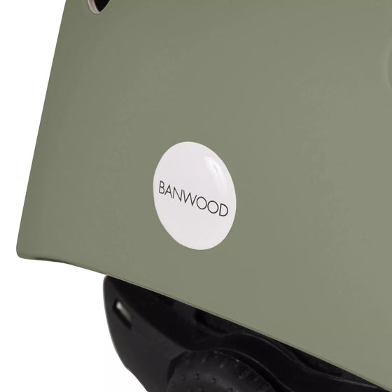Casque enfant Banwood vert forêt - casque vélo, draisienne et trottinette tendance