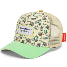  Casquette enfant Hello Hossy Adventure imprimé randonnée avec visière verte