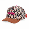 Casquette enfant Hello Hossy imprimé léopard en coton biologique avec visière marron – accessoire enfant été tendance