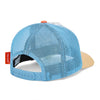 Casquette enfant Hello Hossy Baseball Game style trucker bleu avec filet respirant et motif baseball – accessoire été