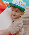 Casquette enfant Hello Hossy Bball Crew bleu motif basketball et visière marine – accessoire enfant été sport tendance