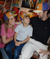Casquette enfant Hello Hossy Mini Canyon orange et jaune avec filet violet – casquette trucker enfant été tendance