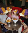 Casquette enfant Hello Hossy Mini Canyon orange et jaune avec filet violet – casquette trucker enfant été tendance