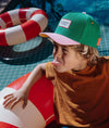 Casquette enfant Hello Hossy Mini Green verte avec visière rose – accessoire enfant été tendance concept store famille