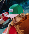 Casquette enfant Hello Hossy Mini Green verte avec visière rose – accessoire enfant été tendance concept store famille