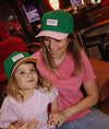 Casquette enfant Hello Hossy Mini Green verte avec visière rose – accessoire enfant été tendance concept store famille