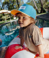 Casquette enfant Hello Hossy Mini Sunny Blue bleu turquoise et jaune – accessoire enfant été tendance concept store famille