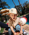 Casquette enfant Hello Hossy Rolling Pony beige et vert avec filet marron – casquette trucker enfant été tendance