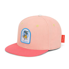  Casquette Hello Hossy Hightop rose et corail pour enfant avec broderie sneaker fleurie