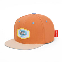  Casquette enfant Hello Hossy Ice Truck orange avec patch camion glace et visière beige