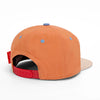 Casquette enfant Hello Hossy Ice Truck orange avec patch camion glace et visière beige