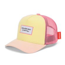  Casquette enfant Hello Hossy Mini Chupa jaune pastel avec filet rose