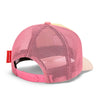 Casquette enfant Hello Hossy Mini Chupa jaune pastel avec filet rose