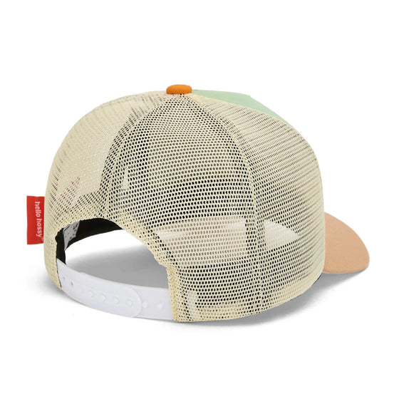 Casquette enfant Hello Hossy Surftrip verte et beige avec patch “Cool Kids Only”