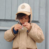 Casquette avec cache oreilles velours et sherpa pour enfant Poule Party.