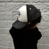 Casquette velours et sherpa pour enfant, Pearl Grey, Poule Party.