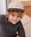 Casquette en velours Sweet Almond Hello Hossy beige et marron pour enfant et adulte