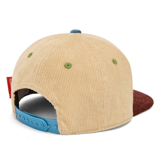 Casquette en velours Sweet Almond Hello Hossy beige et marron pour enfant et adulte