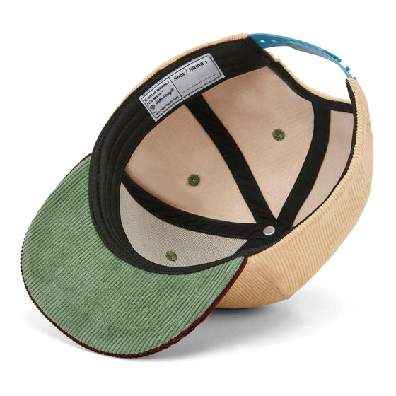 Casquette en velours Sweet Almond Hello Hossy beige et marron pour enfant et adulte