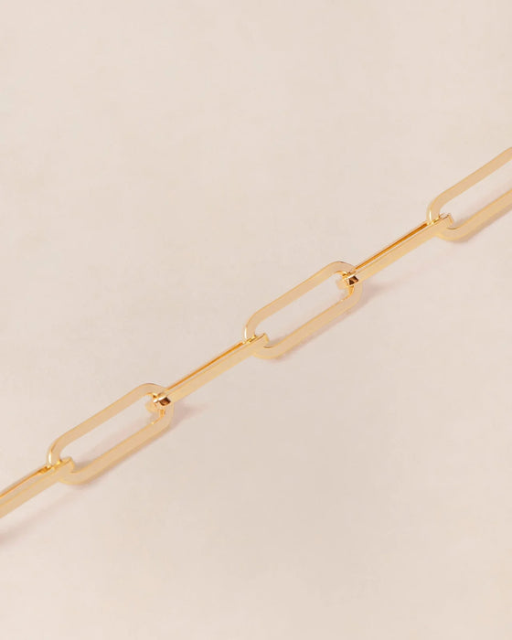Le bracelet chaîne simple 20cm doré à l'or fin 24 carats – émoi émoi