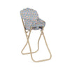 Chaise haute Fleur Rosier pour poupée Konges Slojd en métal et tissu fleuri bleu