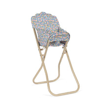  Chaise haute Fleur Rosier pour poupée Konges Slojd en métal et tissu fleuri bleu
