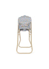 Chaise haute Fleur Rosier pour poupée Konges Slojd en métal et tissu fleuri bleu