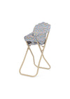 Chaise haute Fleur Rosier pour poupée Konges Slojd en métal et tissu fleuri bleu