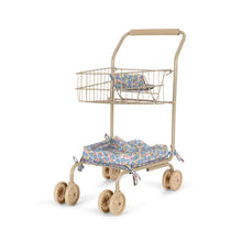  Caddy de courses pour poupées Rosie Rose Konges Slojd en métal avec tissu fleuri