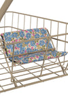 Caddy de courses pour poupées Rosie Rose Konges Slojd en métal avec tissu fleuri
