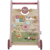 Chariot de marche en bois rose Fairy Garden Little Dutch avec jeux d’éveil pour bébé